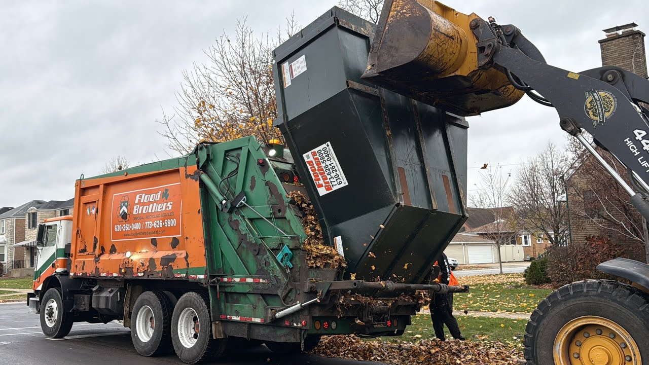 Flood Brothers Leaf Collection 2025: Heil Rear Loader Garbage Trucks