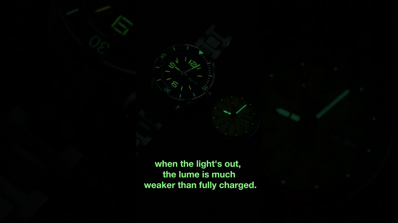 low brightness of tritium tube watch?