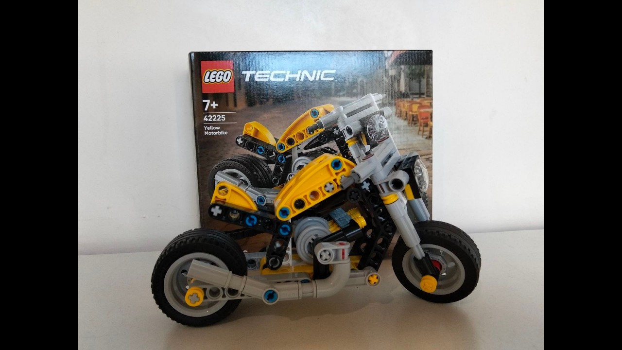 обзор на LEGO TECHNIC 42225 жолтий мотоцикл