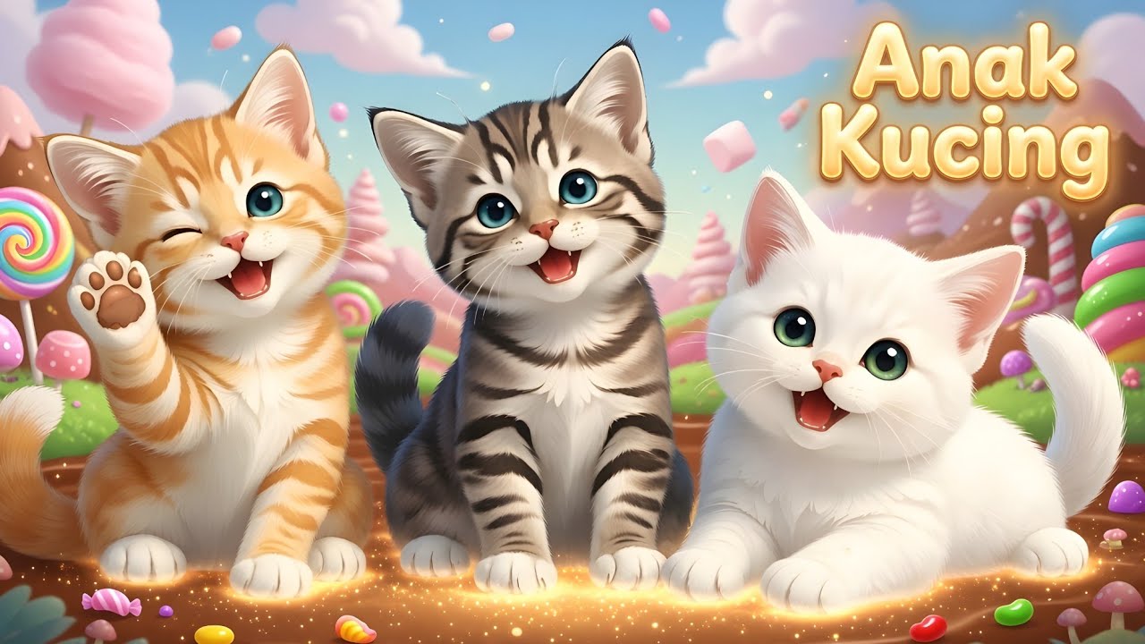 LAGU ANAK 🇮🇩 ANAK KUCING MEONG MEONG - KITTEN SONG - LAGU ANAK BALITA VIRAL
