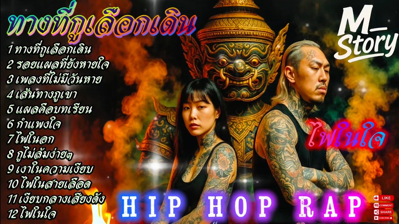 ทางที่กูเลือกเดิน - ไฟในใจ👊✌🔥รวมเพลงแร๊ป🔥 #raphiphop #rap #hiphop #แร็ปไต้ดิน #rap2025 #trap