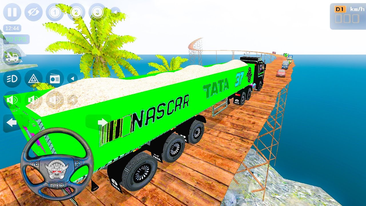 New Big heavy Truck off Road Drive full Loaded Material Truck driving offRoad Gameplay