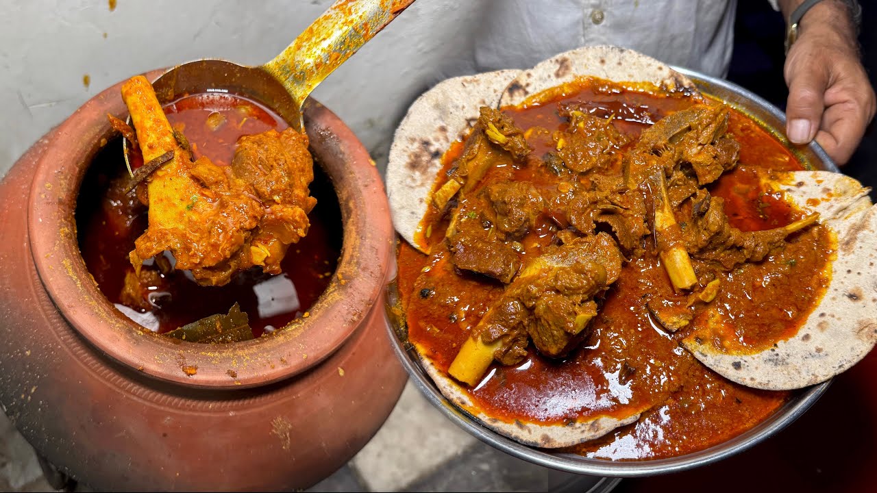 दौसा केलाई ठिकाने के बन्ना का शानदार मिट्टी हांडी में बना मांस | राजस्थानी बकरे का मीट MUTTON RECIPE