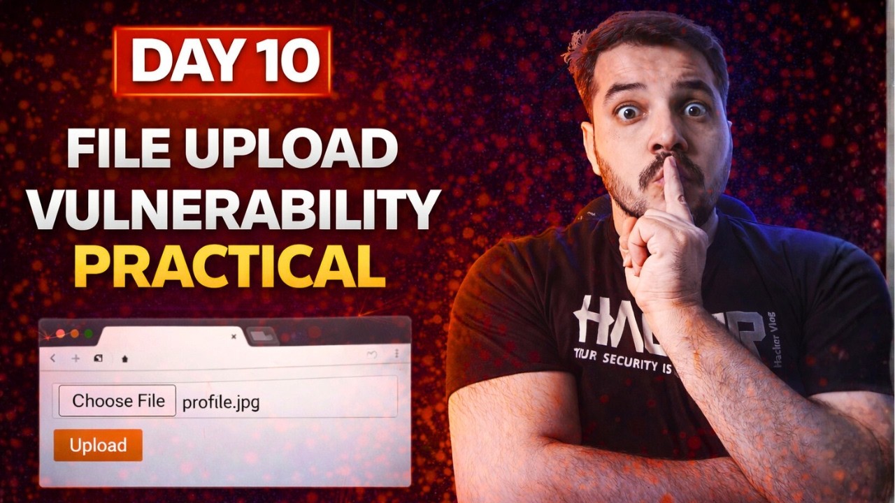 File Upload Vulnerability Practical 🔥 | Bug Bounty Day 10 | Live Exploitation Demo | hacker vlog