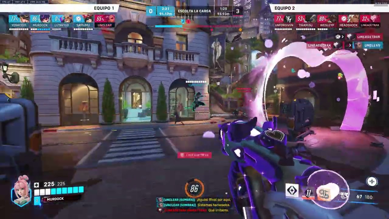 Overwatch 2 - Gameplay on Juno (competitive Diamond) - Circuit royal 25/08/25