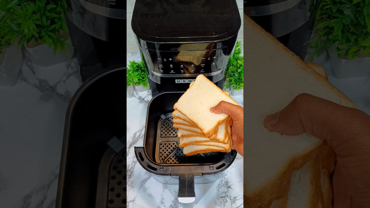 Bread in the air fryer| simple breakfast bread with egg in air fryer