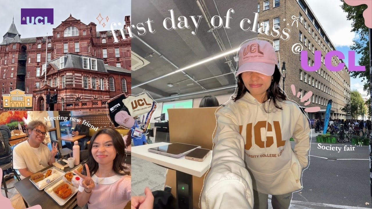 First day of Class @UCL | Masters Induction Welcome, Society Fair, new friends, UCL merch haul ✮⋆˙