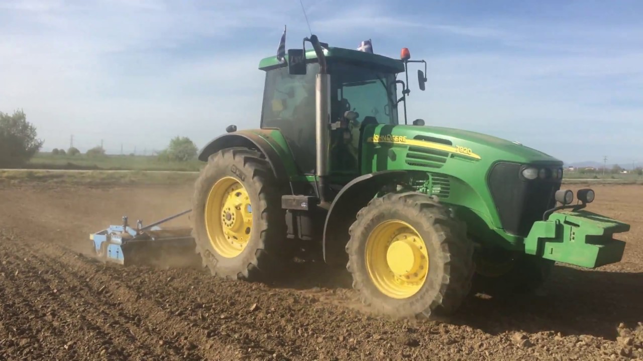 john deere 7920 with lemken power horrow sofades raftopoulos