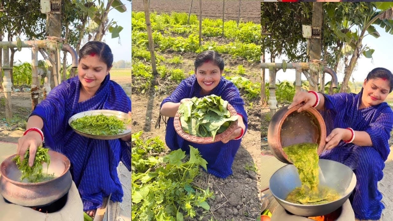 Palak Dal Recipe - village style Dal palak Spinach & Lentil curry - varun #shorts #trending #cooking