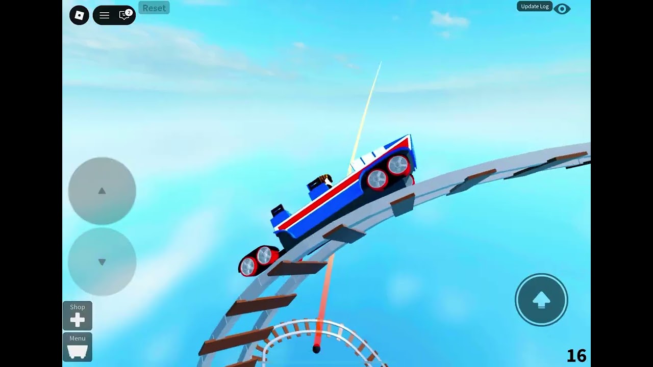 Create a cart ride | Vivaan drop the Corkscrew Train off a high place (Roblox) 