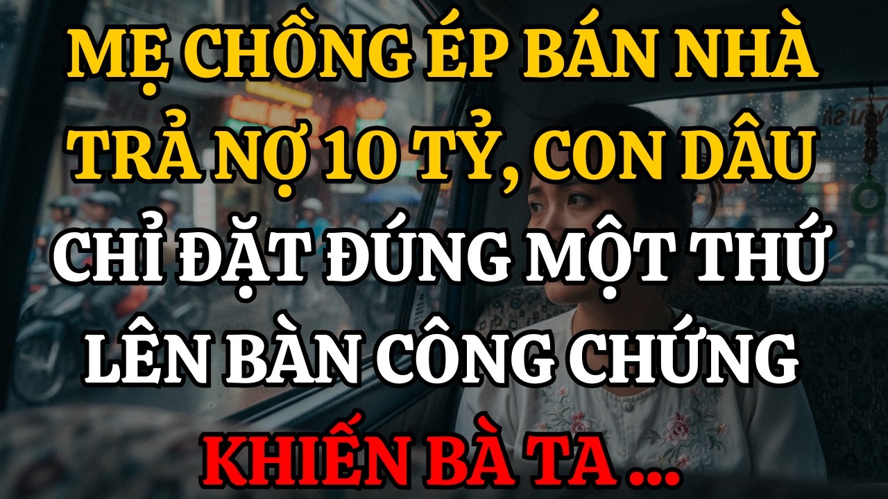 Mẹ Chồng Ép Bán Nhà Trả Nợ 10 Tỷ, Con Dâu Chỉ Đặt Đúng Một Thứ Lên Bàn Công Chứng Khiến Bà Ta...