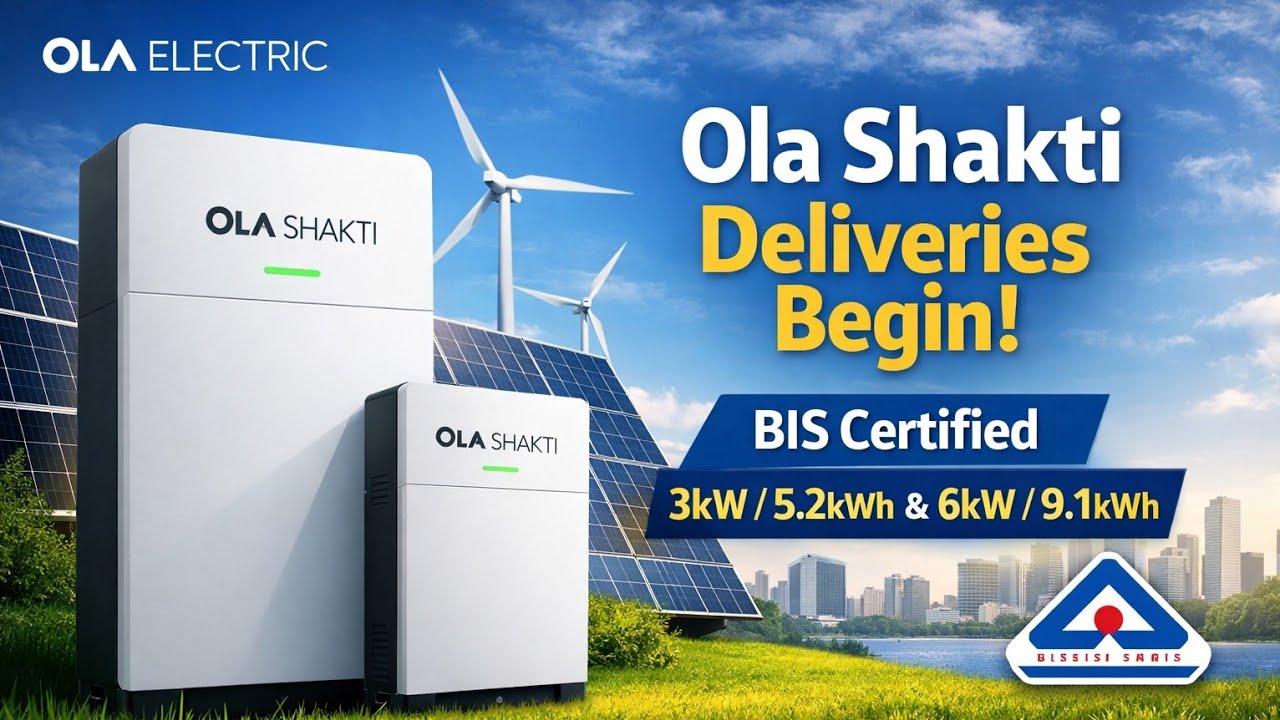 Компания Ola Electric начала поставки электромобилей Ola Shakti мощностью 9,1 кВт; получила серти...