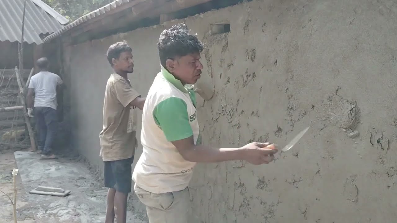 Ultra strong wall plaster secret decipe💪/     perfect level finish Technique 2026