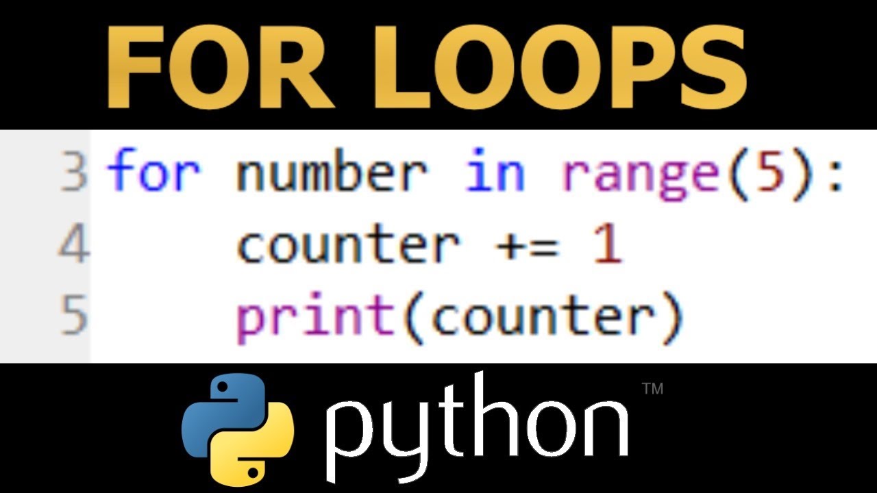 For loop in 4 minutes [Python Tutorial for Beginners #2]