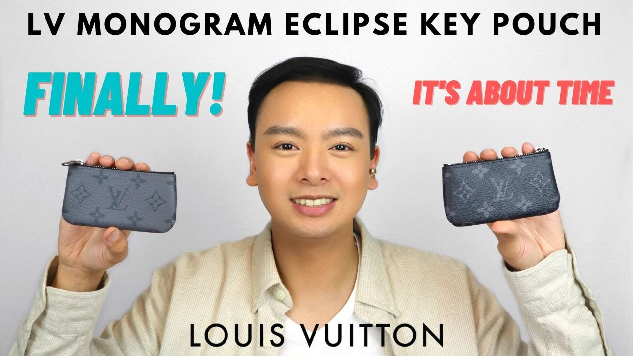 IT'S ABOUT TIME! New Louis Vuitton Monogram Eclipse Reverse Key Pouch |Review/Unboxing/Comparison