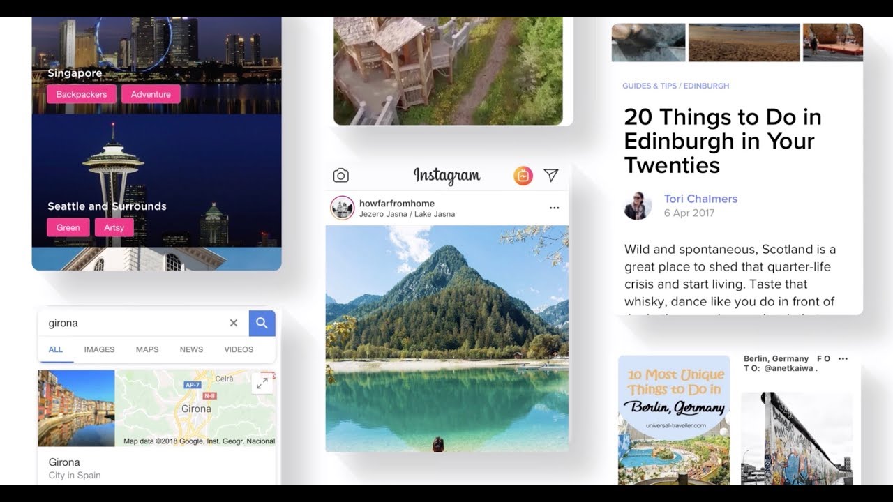 Trippo travel inspiration using screenshots