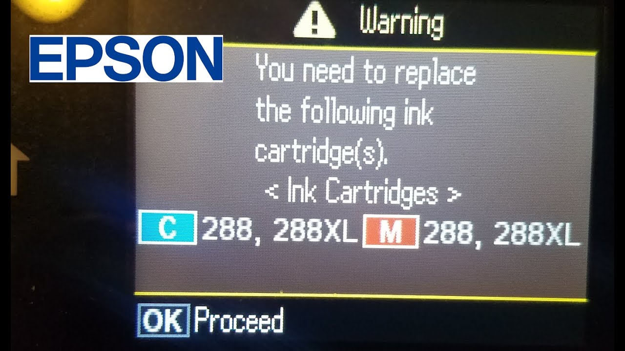 Fix Epson Printer Warning You Need Replace the Following INK Cartridge (Expression Workforce Stylus)