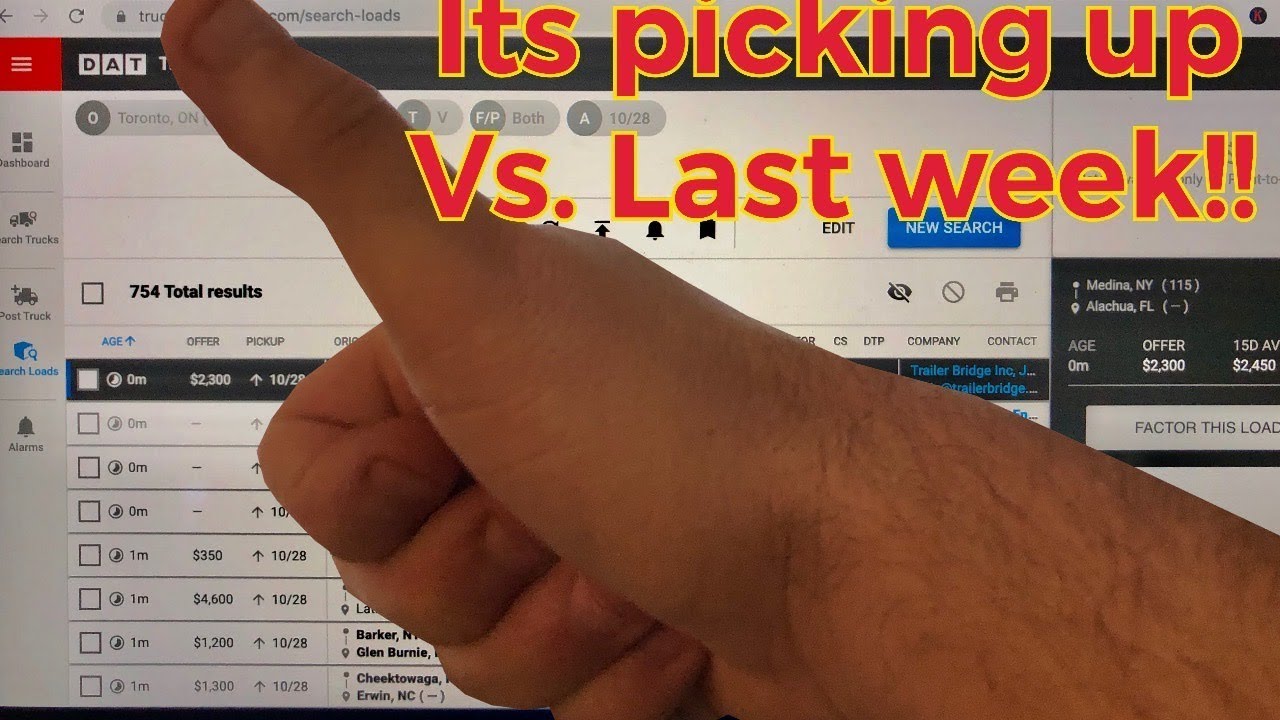 DAT Truckersedge Pro | Freight is Picking up  :)