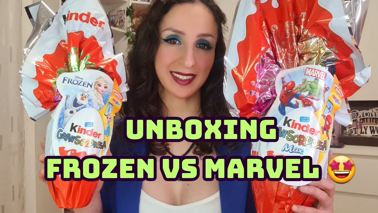 UNBOXING UOVA KINDER 2024 - FROZEN/MARVEL 😍