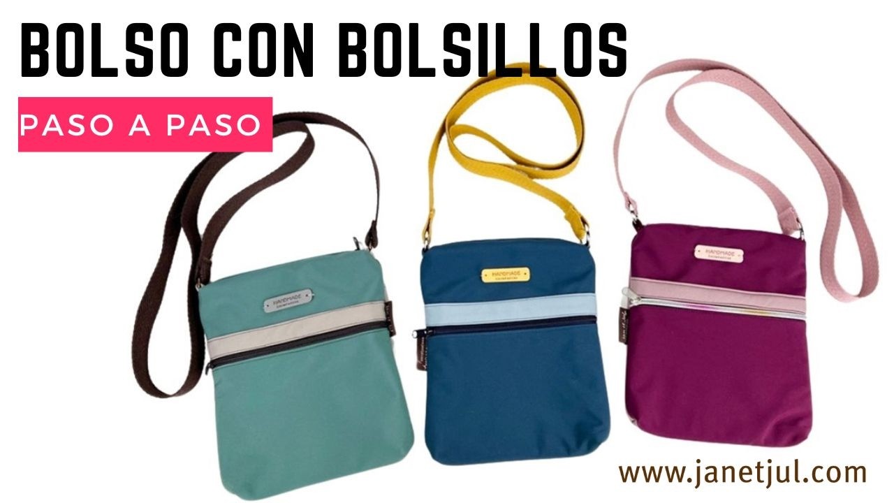 Tutorial BOLSO Softshell con bolsillos impermeable, f&aacute;cil y pr&aacute;ctico