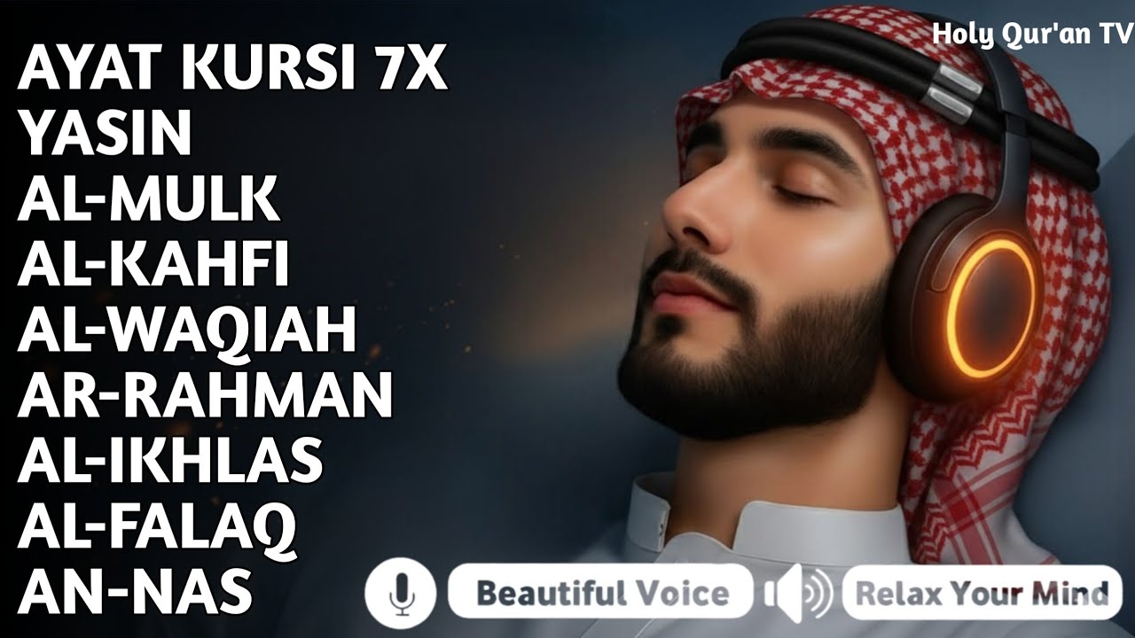 Quran Recitation in A Peaceful Voice I Alfatiha, Ayatul Kursi, Yasin ,Arrahman ,AlWaqiah