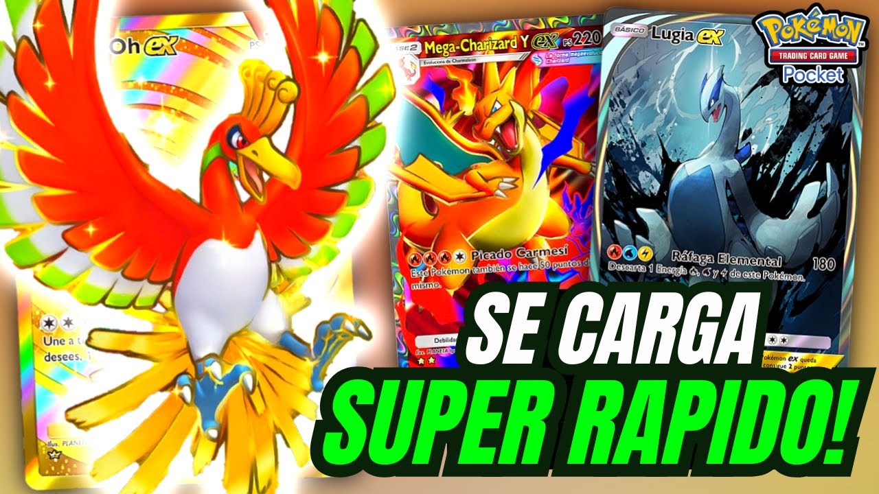 Cuando juntas LEYENDAS… pasan cosas 🔥😱 Ho-Oh EX + Lugia EX + Mega-Charizard EX | Pokémon TCG Pocket