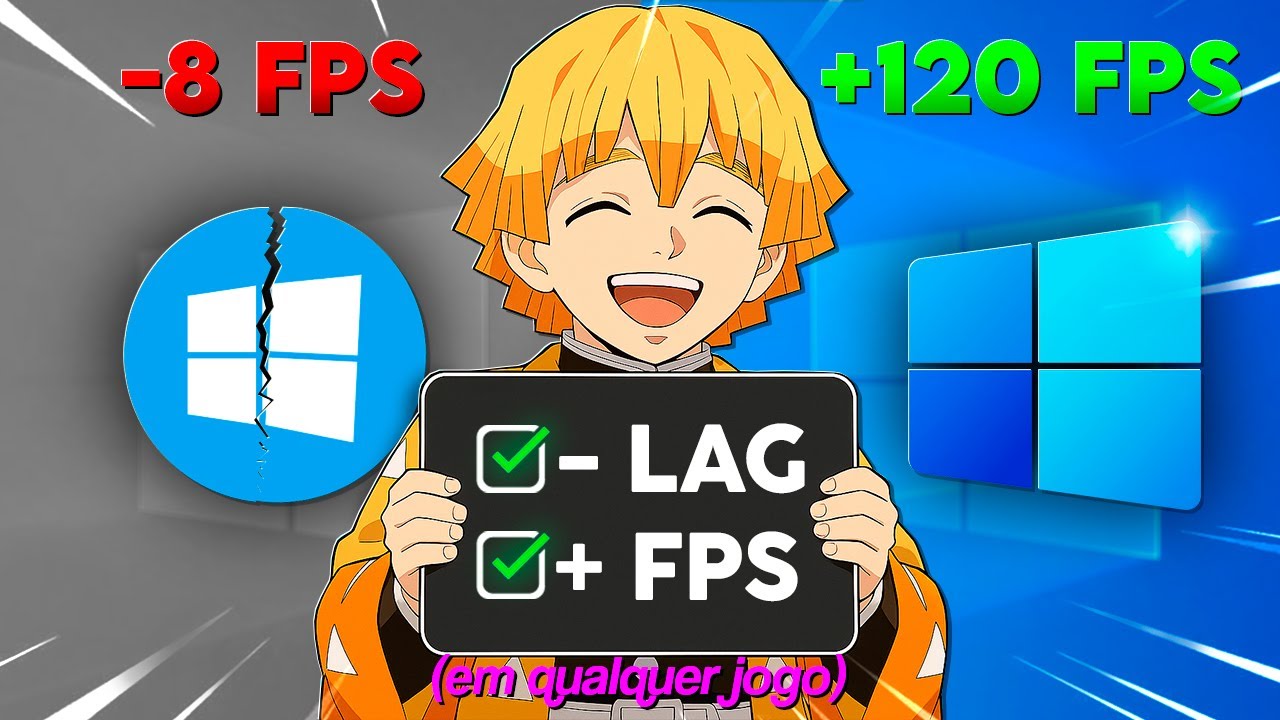 A MELHOR OTIMIZA&Ccedil;&Atilde;O DE WINDOWS pra TER +FPS e MENOS LAG! (emqualquer jogo)🔥🚀