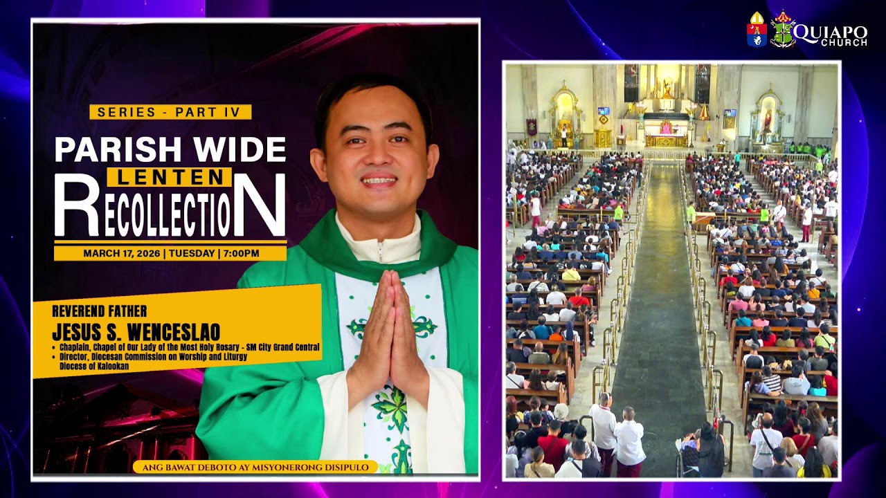 #QuiapoChurch 9AM LIVE MASS • 15 MARCH 2026 • 4th SUNDAY of LENT (Laetare Sunday)