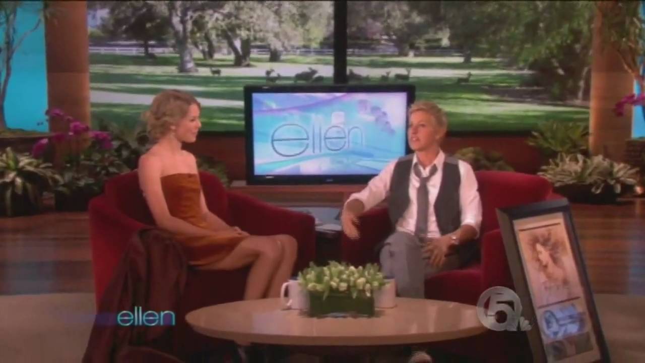 Taylor Swift interview HD Ellen Degeneres 2009 talks about kissing Taylor Lautner (full interview)