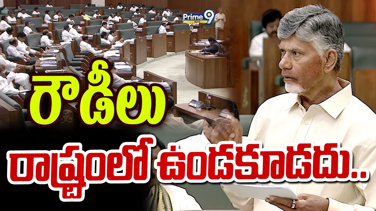 CM Chandrababu Warning | రౌడీలు రాష్ట్రంలో  ఉండకూడదు.. | Prime9 News