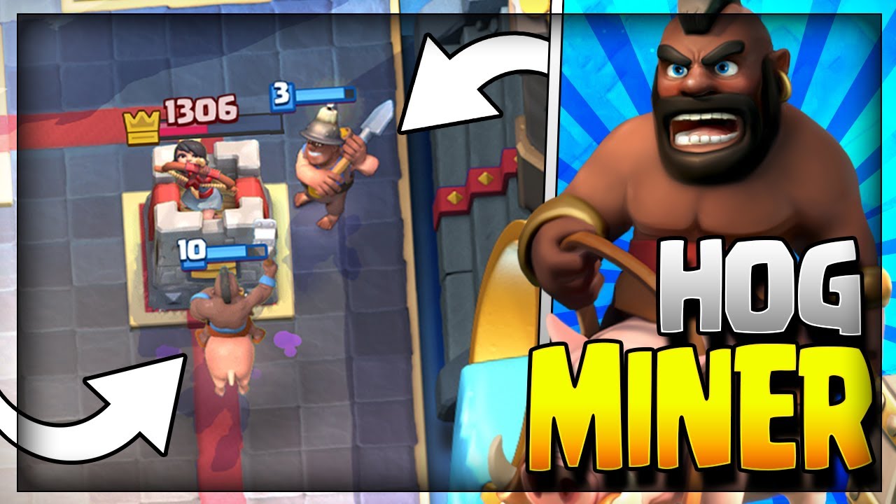 AMAZING HOG MINER CONTROL DECK!! Arena 9 to 11 Deck! Clash Royale Hog Rider Miner Strategy