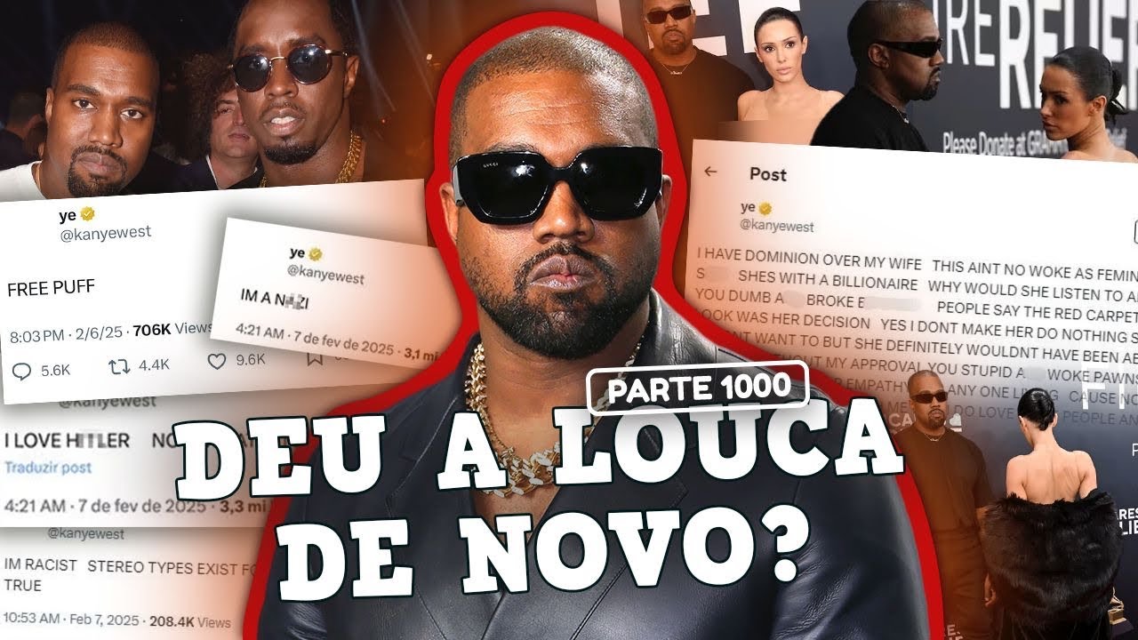 A QUEDA DE KANYE WEST: OS TWEETS INSANOS DO EX DA KIM KARDASHIAN