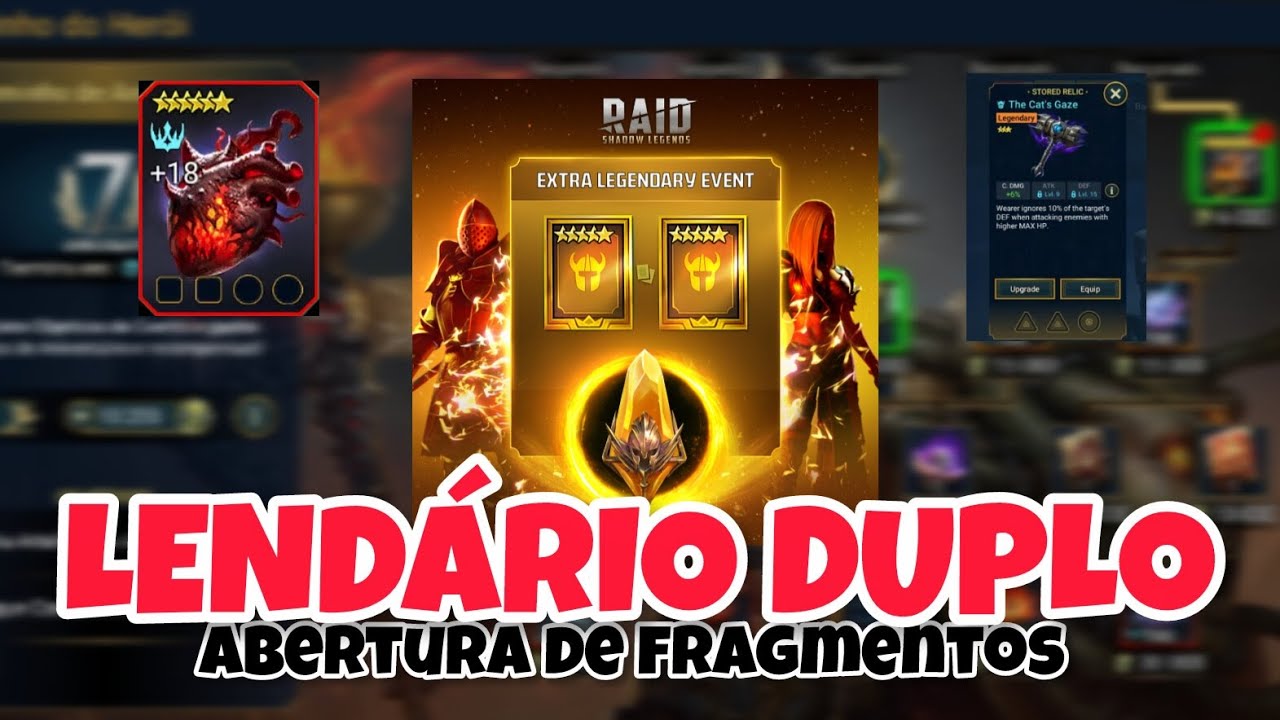 Lendário extra - Abertura de Fragmentos - RAID SHADOW LEGENDS 