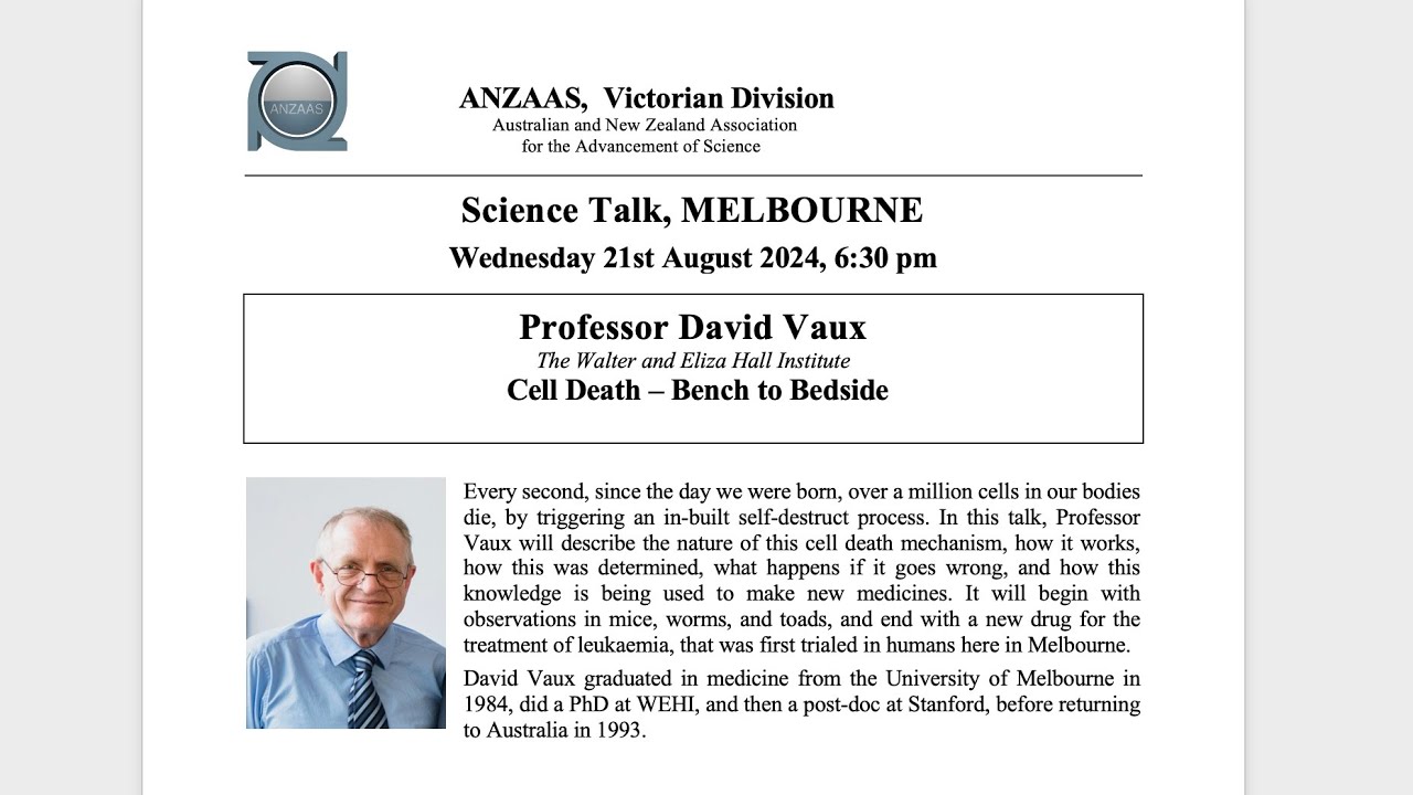 Prof David Vaux 