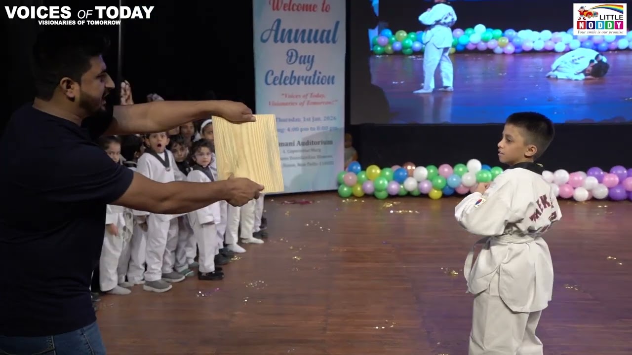 ANNUAL FUNCTION 2025-26 BY LITTLE NODDIANS /''RESPECT ALL'''FEAR NONE' /TAEKWONDO PERFORMANCE
