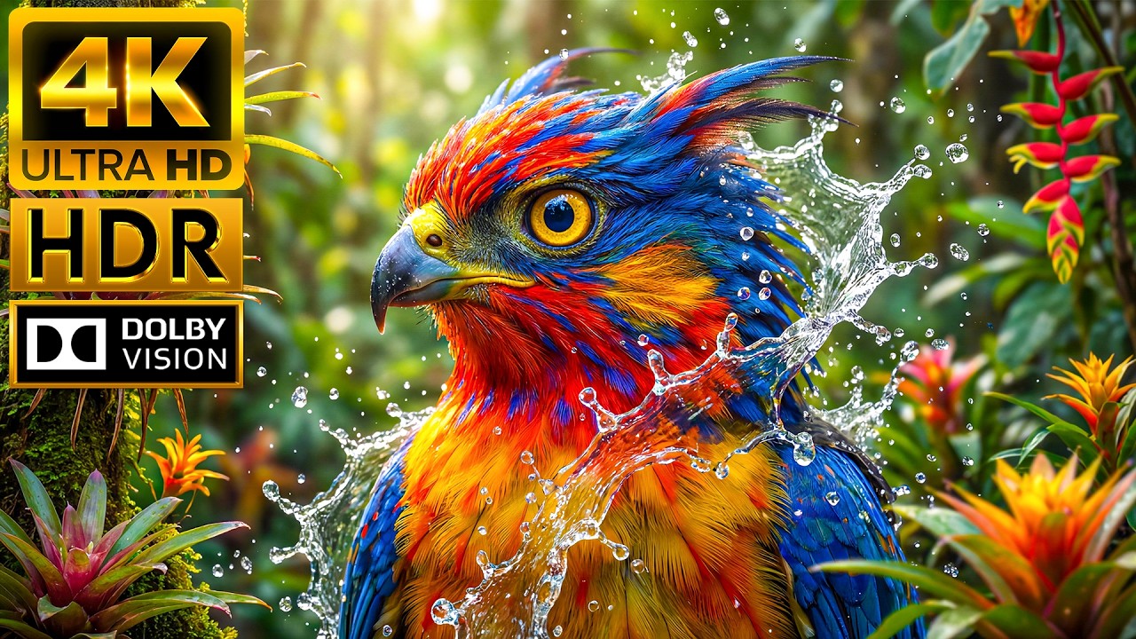 The Ultimate Bird Kingdom 4K HDR - Colorful World of Birds With Calming Music (Colorfully Dynamic)