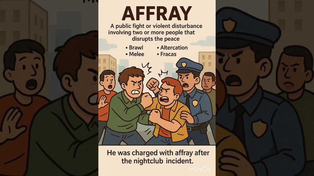 What Does &ldquo;Affray&rdquo; Mean? | English Word Explained in 15 Seconds!
