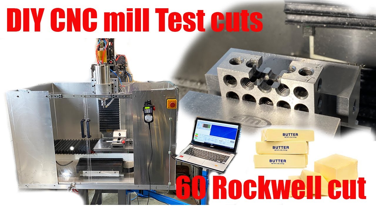 Cutting through machining block with DIY CNC