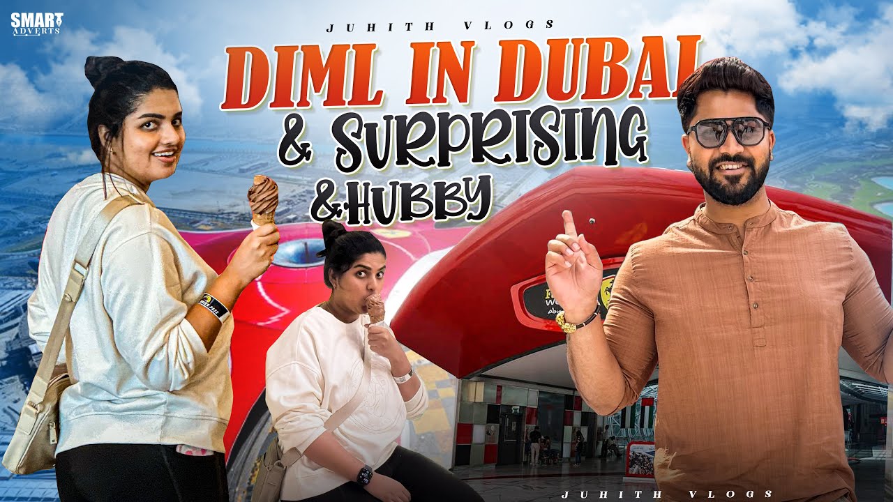 |Day in Couples Life💕in Dubai✈️|Surprising Hubby with Super Car?|Ferrari World🎢 లో మా Fun😍|