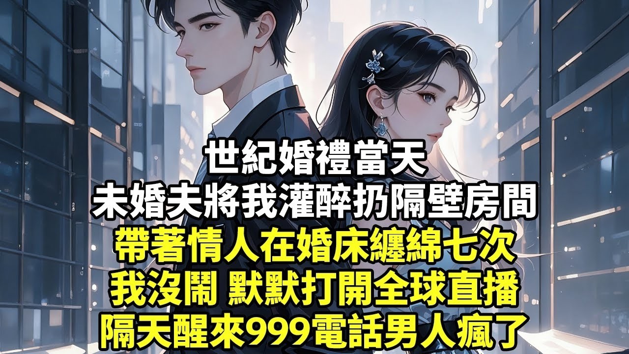 世紀婚禮當天未婚夫將我灌醉扔隔壁房間帶著情人在婚床纏綿七次我沒鬧 默默打開全球直播隔天醒來999電話男人瘋了【為人處世】【小說】【豪門言情】