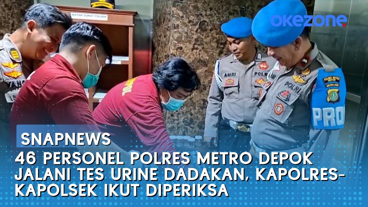 46 Personel Polres Metro Depok Jalani Tes Urine Dadakan, Kapolres-Kapolsek Ikut Diperiksa | Snapnews