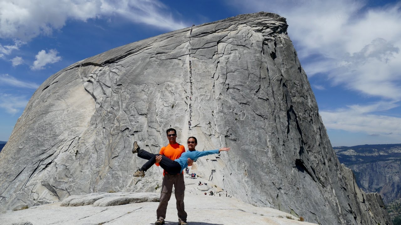 Half Dome Hike - The best (almost)completed views of the trail. 4K HD