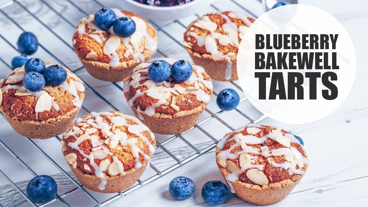 Mini Blueberry Bakewell Tarts (Vegan & Gluten-free)