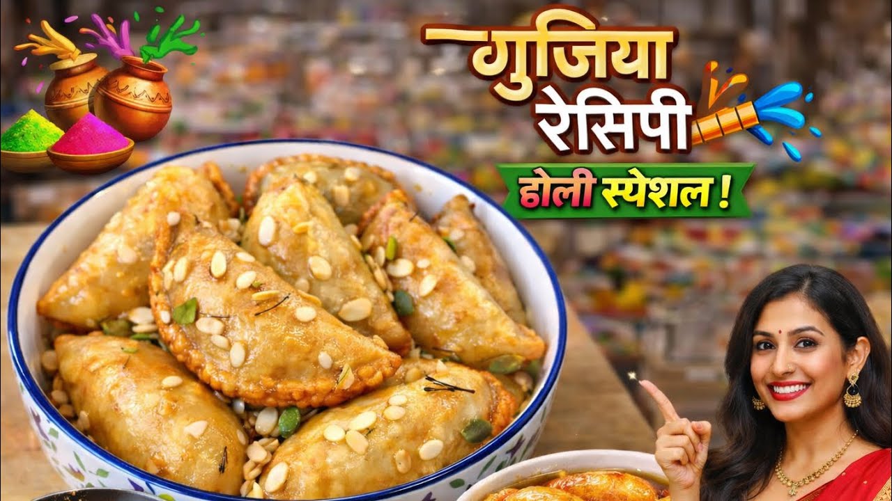 GUJIYA RECIPE | HOLI SPECIAL | #holi | #trending | #brijkiholi | #iranisraelwar | #worldwar3 | 