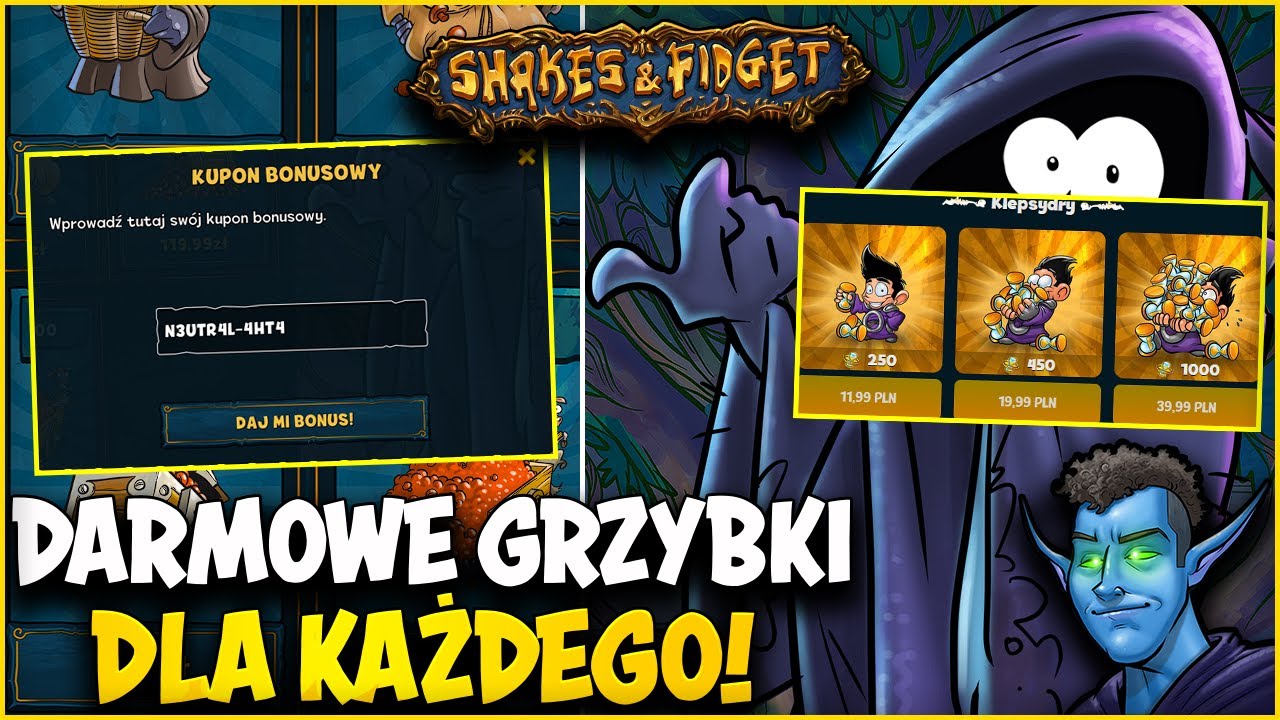 ⭐ KOD NA DARMOWE GRZYBKI DLA KAŻDEGO / ZMIANY W SKLEPIE / WIELKANOC ⭐ SHAKES & FIDGET ⭐ N3UTR4L ⭐
