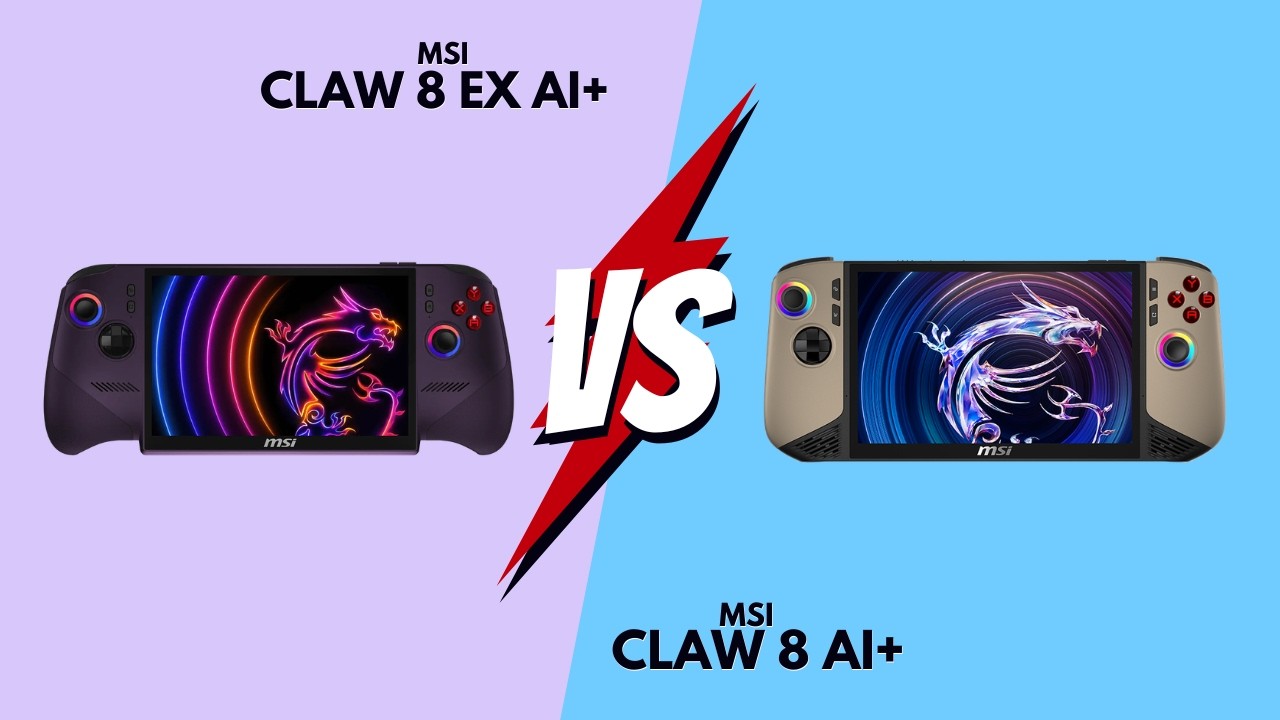 MSI Claw 8 EX AI+ vs MSI Claw 8 AI+ &ndash; Don&rsquo;t Buy the Wrong Handheld in 2026!