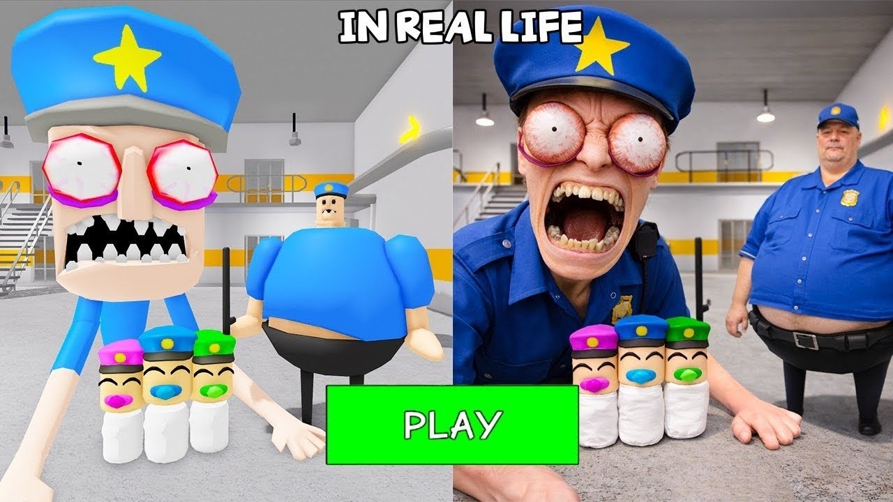 POLICE FAMILY ESCAPE IN REAL LIFE! OBBY Roblox Update All Mophs Gameplay