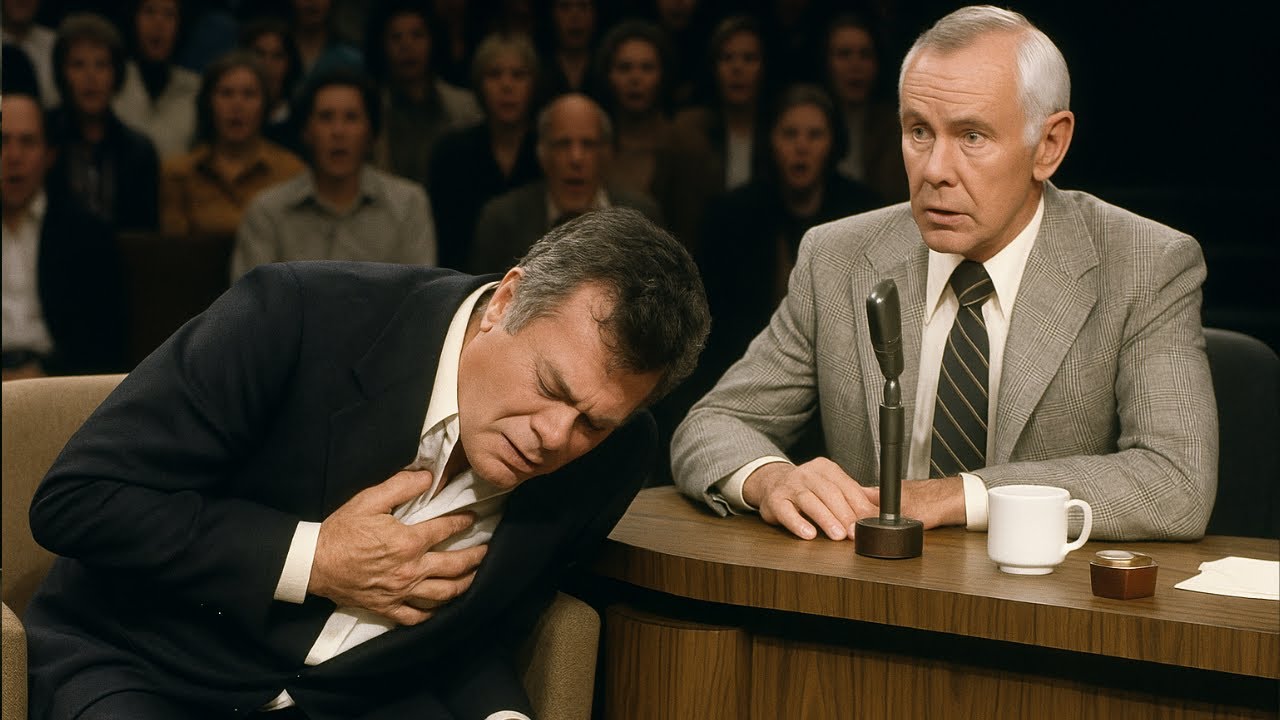 Johnny Carson STOPPED tv show when Tony Curtis COLLAPSED on live - what he did next studio SILENT
