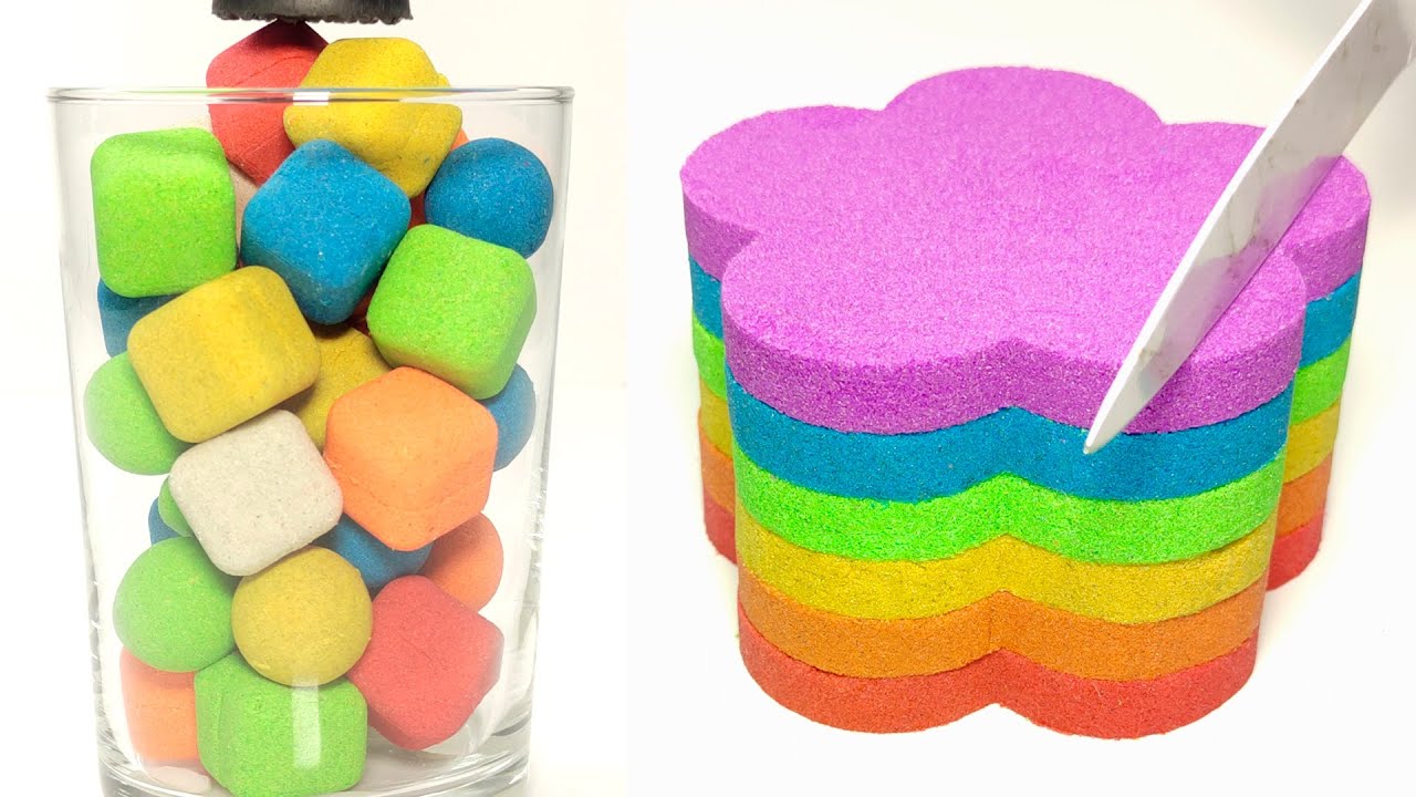 Very Satisfying and Crunchy ASMR 112 Kinetic Sand Cutting ASMR