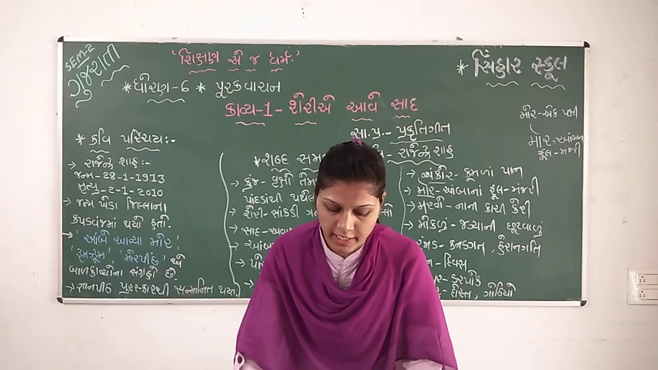 SEM 2 STD 6 GUJRATI PURAKVACHAN CH 1 SHERI AE AAVE SAD ( KAVI PARICHAY SAMAJUTI ANE KAVYA GAN) L 1